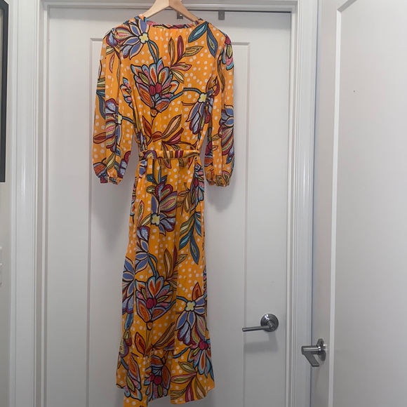 Women's Floral/Polka Dot Print Cover Up - Tabitha Brown for Target Orange - 1X - Picture 5 of 9